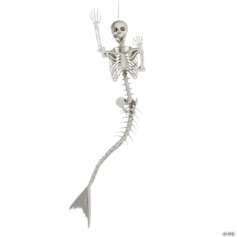 6 Ft. Life-Size Original Plastic Mermaid Skeleton Halloween Decoration