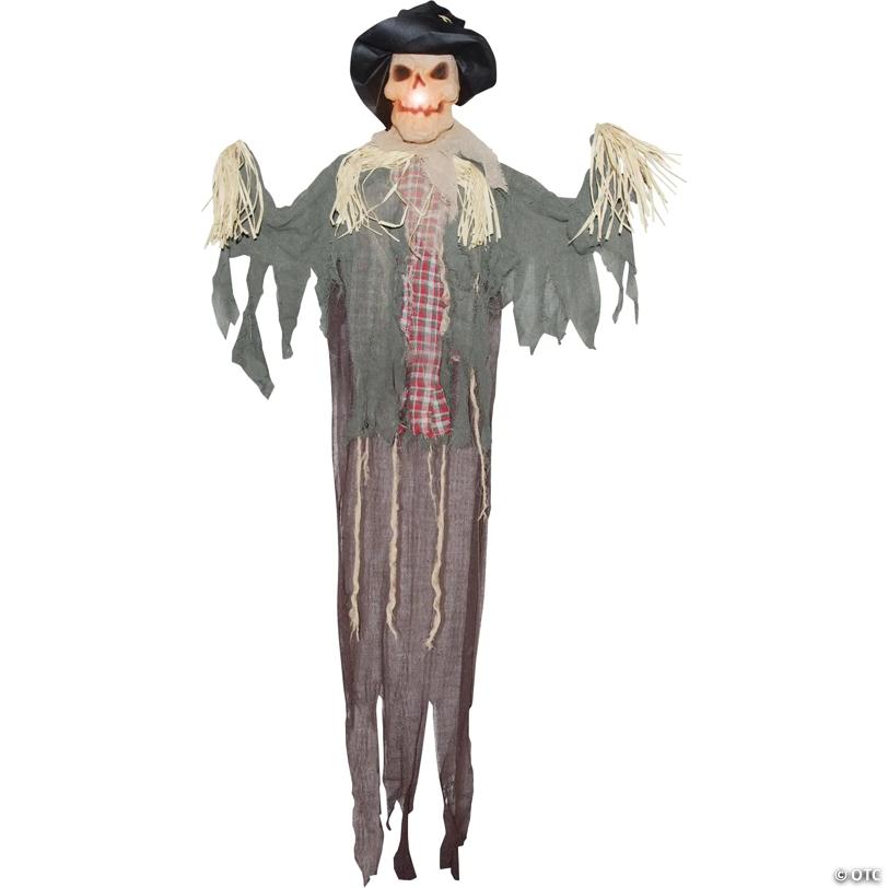 6 Ft. Light-Up Hanging Skeleton Scarecrow Halloween Decoration