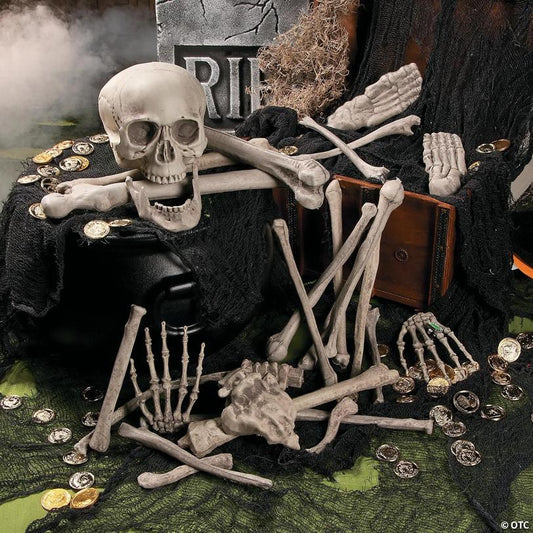 6" - 12" Bag of Human Bones Plastic Halloween Decoration - 28 Pc.