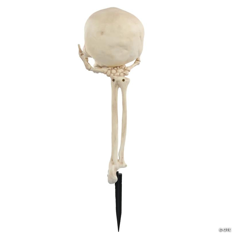 6" x 14 1/2" Groundbreaker Skull in Hand Halloween Outdoor Yard Decoration