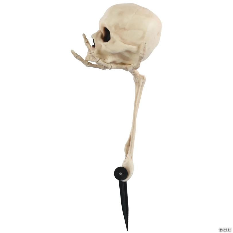 6" x 14 1/2" Groundbreaker Skull in Hand Halloween Outdoor Yard Decoration