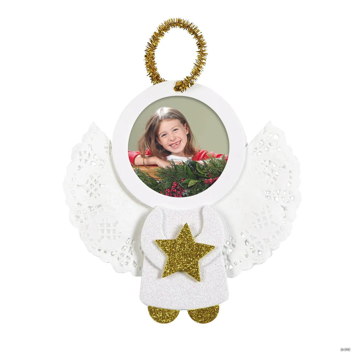 Photo angel Christmas ornament craft kit that makes 12