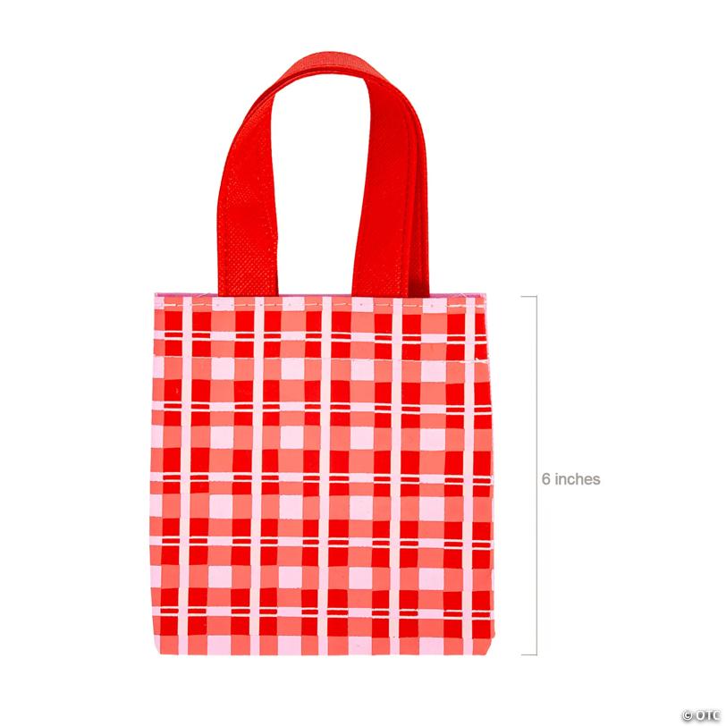 6" x 6" Mini Love in Bloom Nonwoven Tote Bags – 12 Pc.