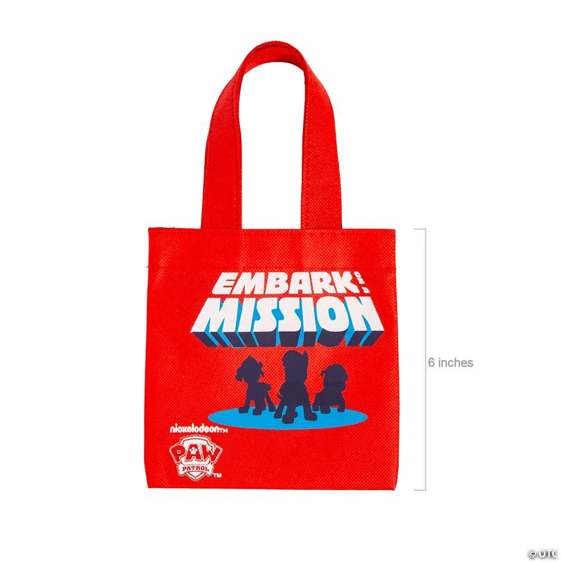 6" x 6" Mini PAW Patrol™ Chase, Rubble & Marshall Nonwoven Tote Bags – 12 Pc.