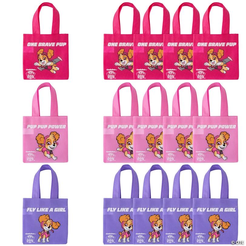 6" x 6" Mini PAW Patrol™ Girl Party Skye Nonwoven Tote Bags - 12 Pc.