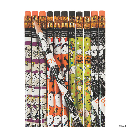 7 1/2" Peanuts® Halloween Snoopy Wood Pencil Assortment - 24 Pc.
