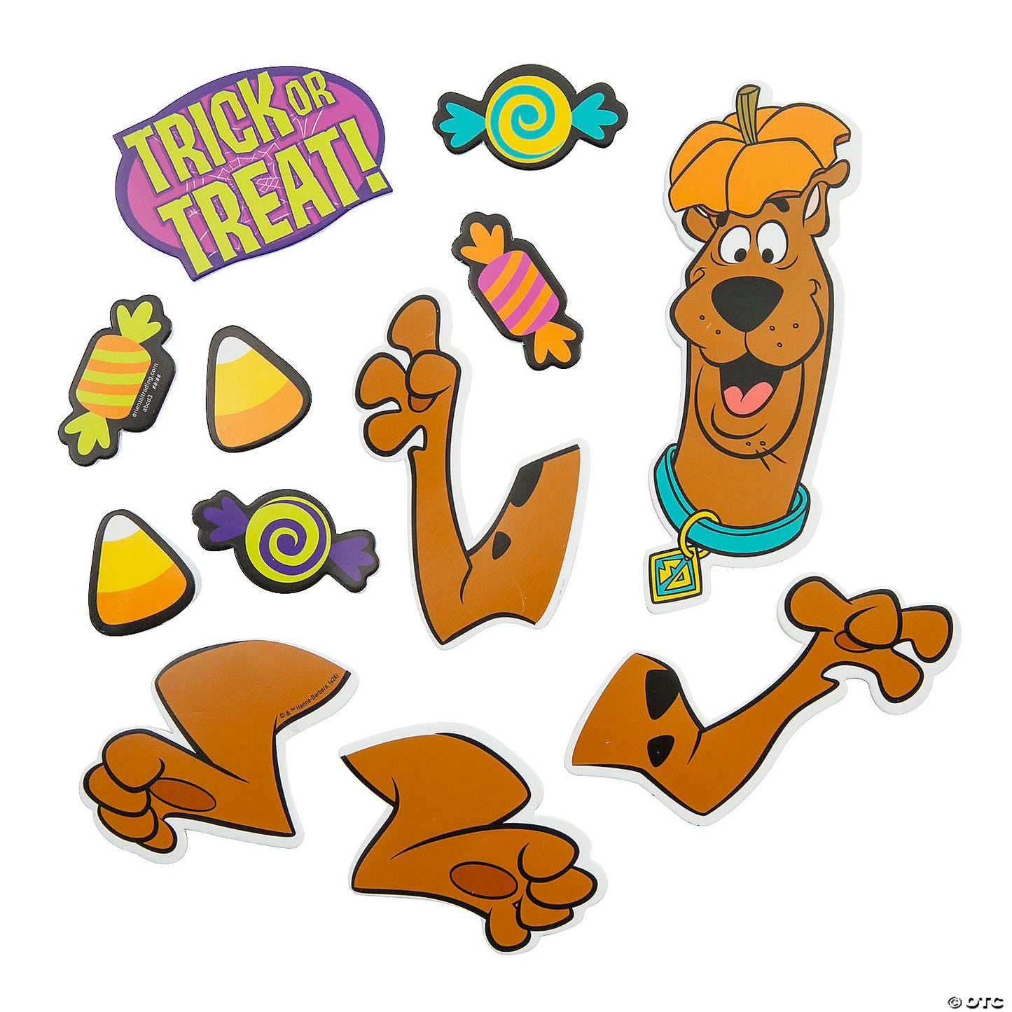 7 1/2" x 8 1/2" Scooby-Doo!™ Pumpkin Decorating Craft Kit – Makes 12 | USA Decoration®