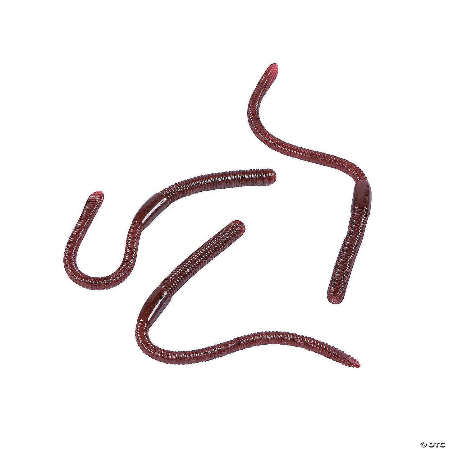 7” Bulk 144 Pc. Realistic Textured Brown Rubber Earthworms | USA Decoration®