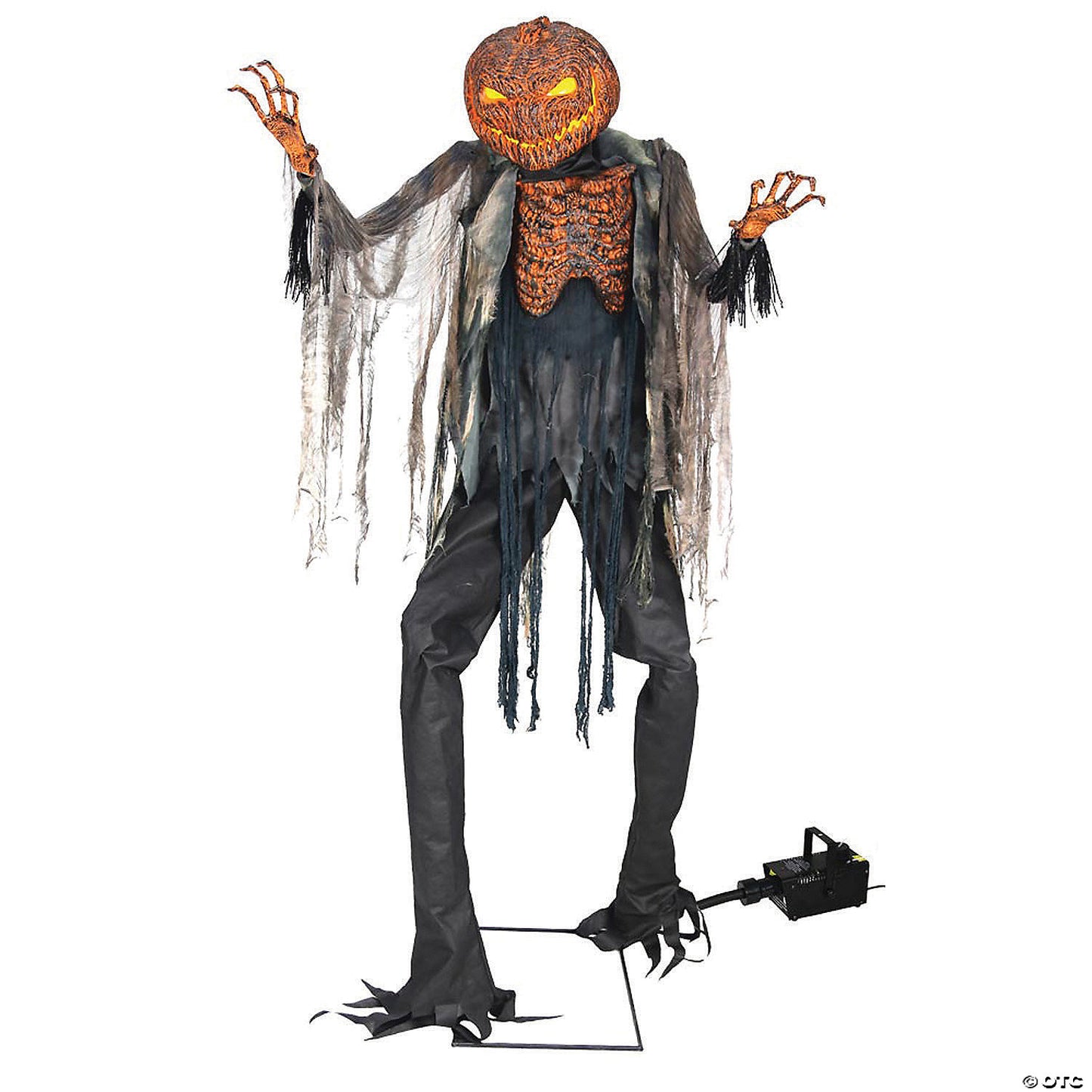 7 Ft. x 3 Ft. Animated Scorched Scarecrow with Fog Machine Decoration | USA Decoration®