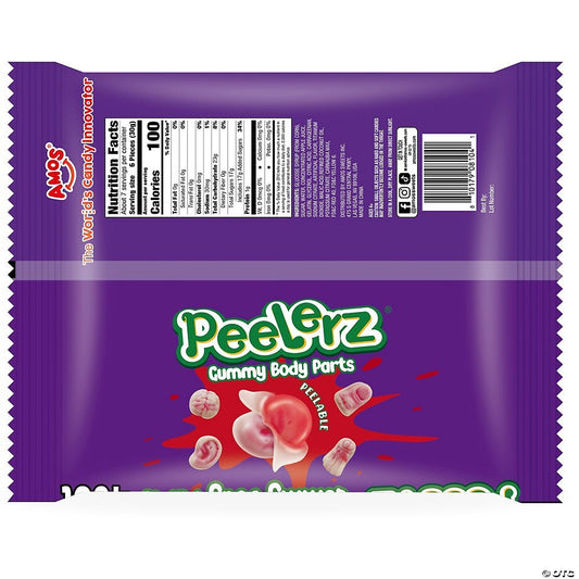 7 oz. Peelerz Raspberry & Strawberry Gummy Body Parts Candy – 40 Pc. | USA Decoration®