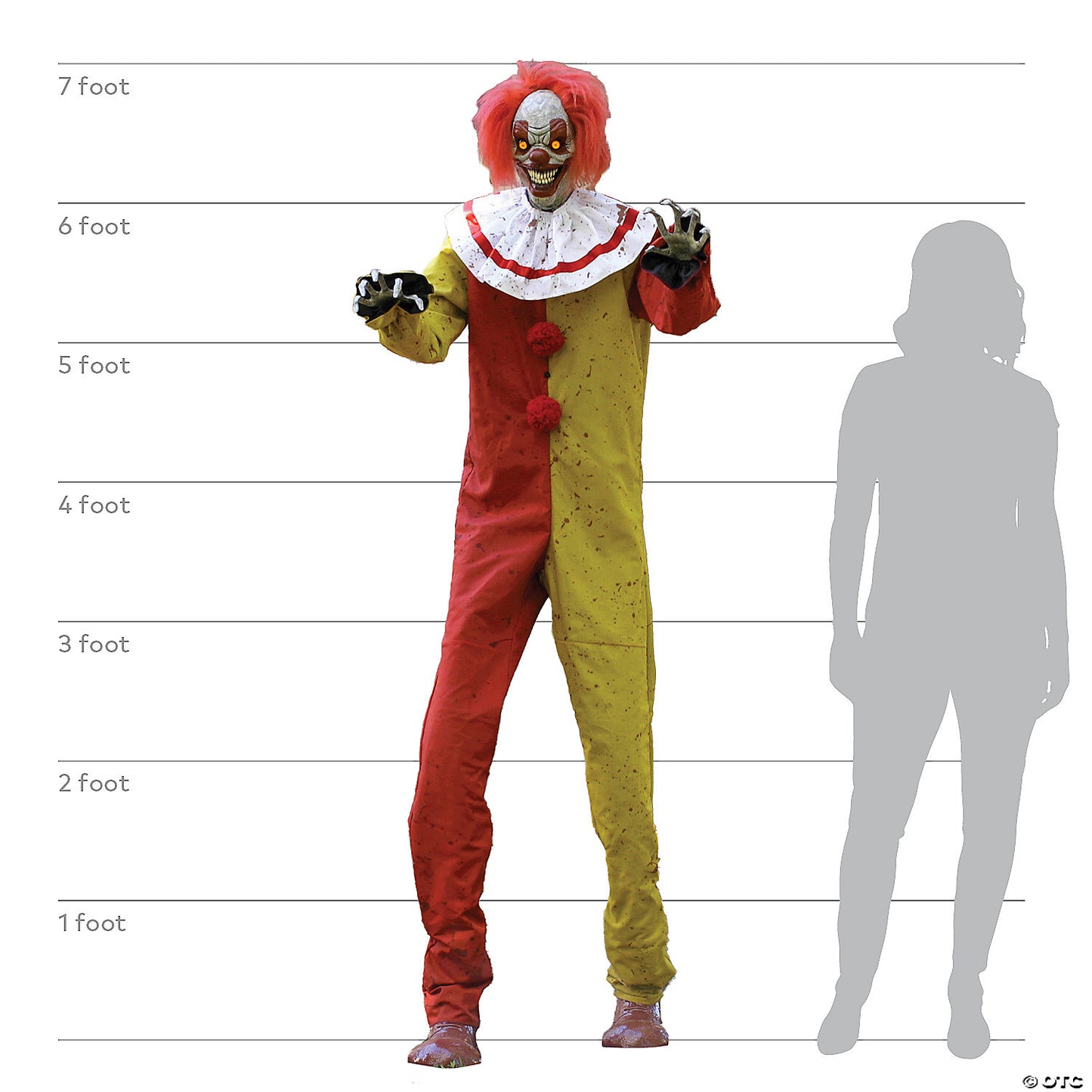 7' Pesky the Clown Animated Halloween Decoration | USA Decoration®