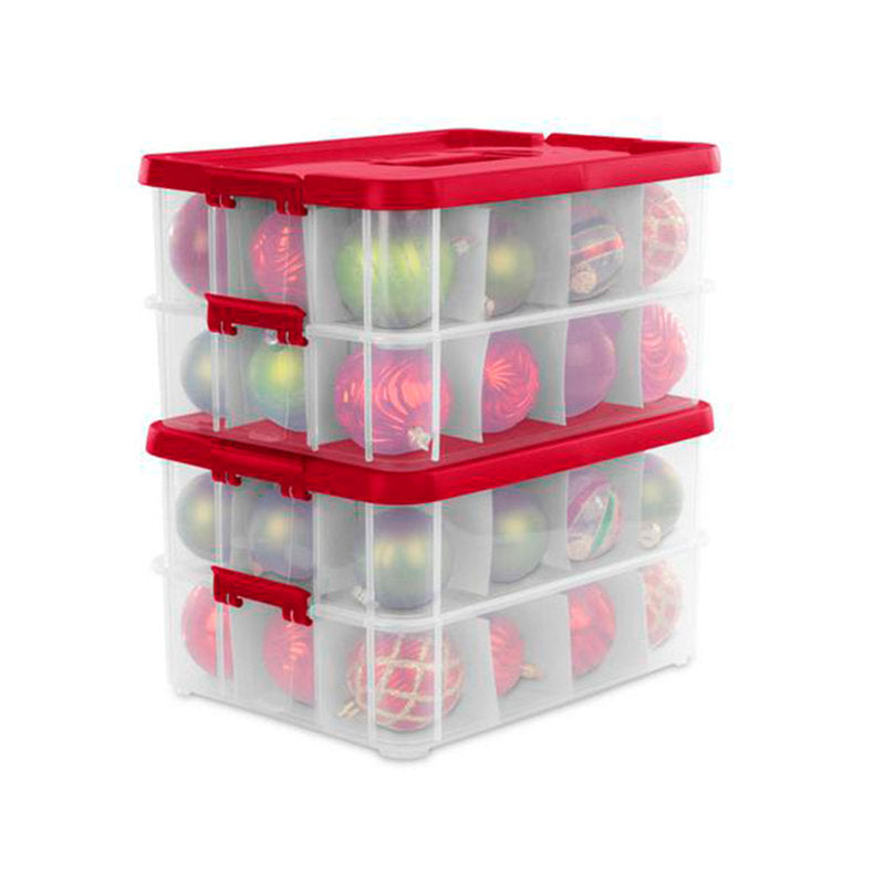 7.75" H x 10.75" W x 14.38" D Christmas 12 Piece Storage Set