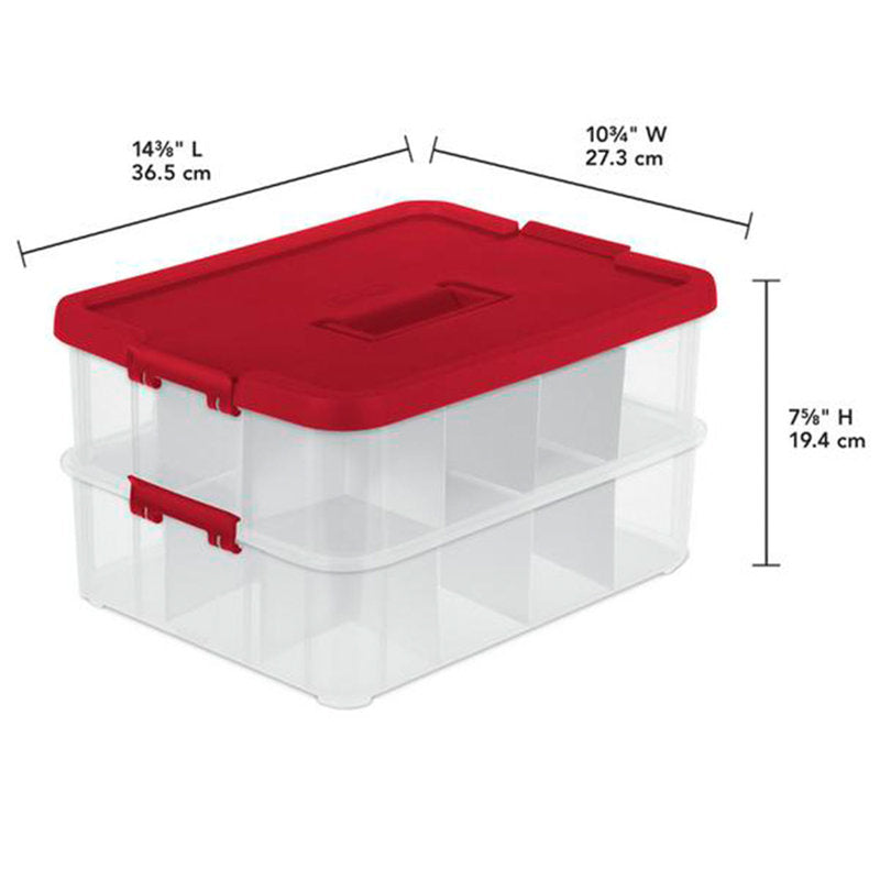 7.75" H x 10.75" W x 14.38" D Christmas 12 Piece Storage Set