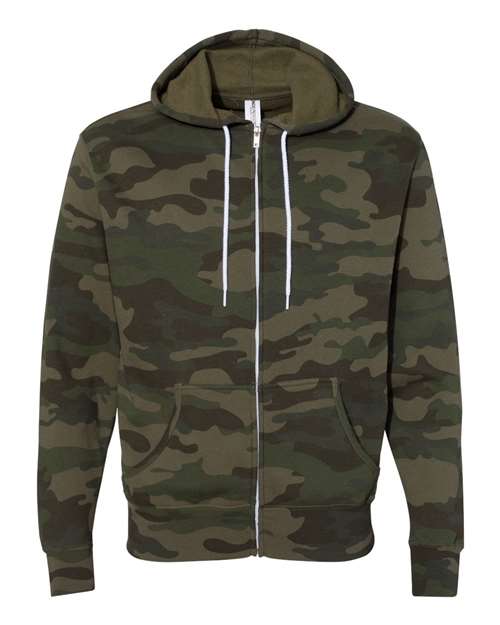 Lightweight Full-Zip Hooded Sweatshirt | USA Decoration