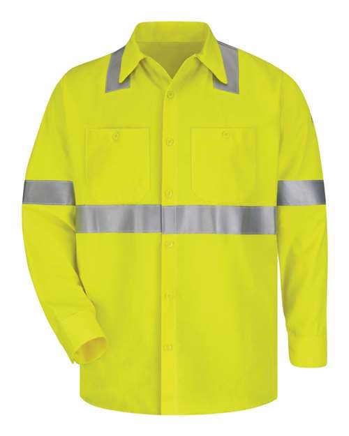 High Visibility Long Sleeve Work Shirt - Tall Sizes | USA Decoration