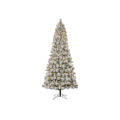 9-ft Laurel pine Pre-lit Artificial Christmas Tree with White LED Lights | USA Decoration®