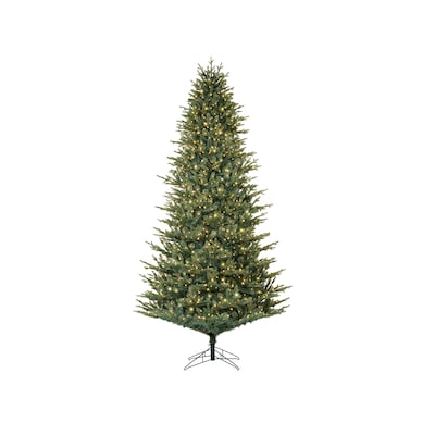 9-ft Montana Fir Pre-lit Artificial Christmas Tree with White LED Lights | USA Decoration®
