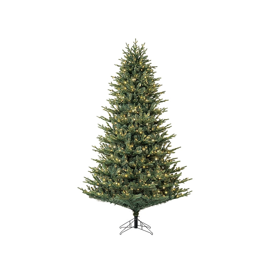 7.5-ft Montana Fir Pre-lit Artificial Christmas Tree with White LED Lights | USA Decoration®