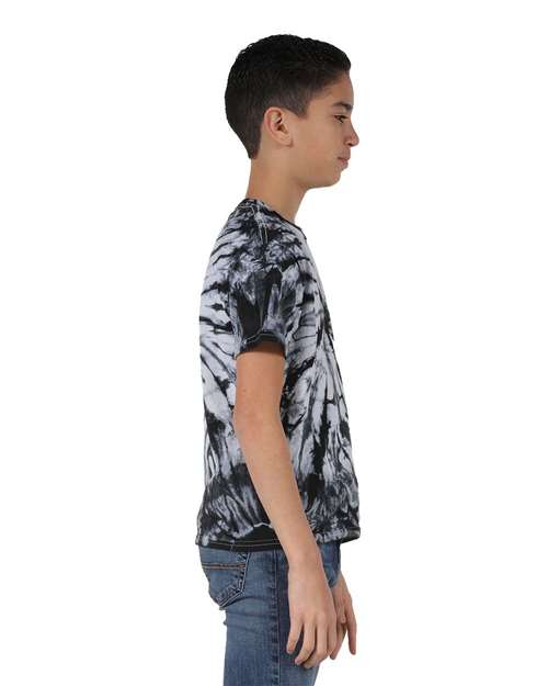 Youth Contrast Cyclone Tie-Dyed T-Shirt | USA Decoration