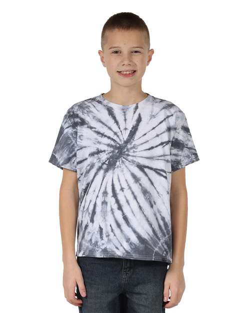 Youth Contrast Cyclone Tie-Dyed T-Shirt | USA Decoration
