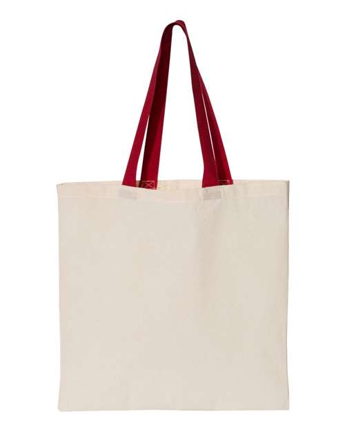 Contrast-Color Handle Tote | USA Decoration