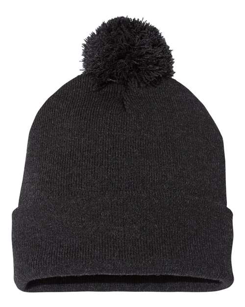 12" Pom-Pom Cuffed Beanie | USA Decoration