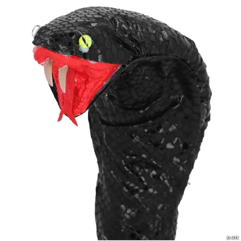 70" Black Cobra Snake Halloween Decoration