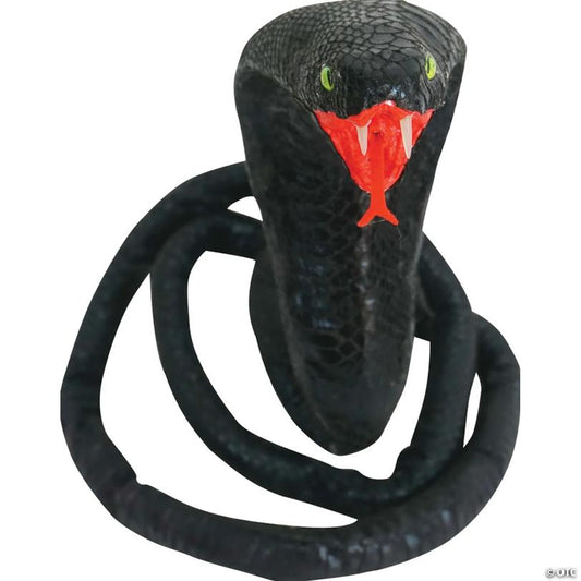 70" Black Cobra Snake Halloween Decoration