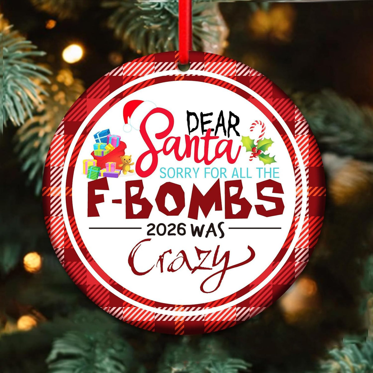 SICOHOME Funny Christmas Ornament 2026 - Funny Ornaments for Adults
