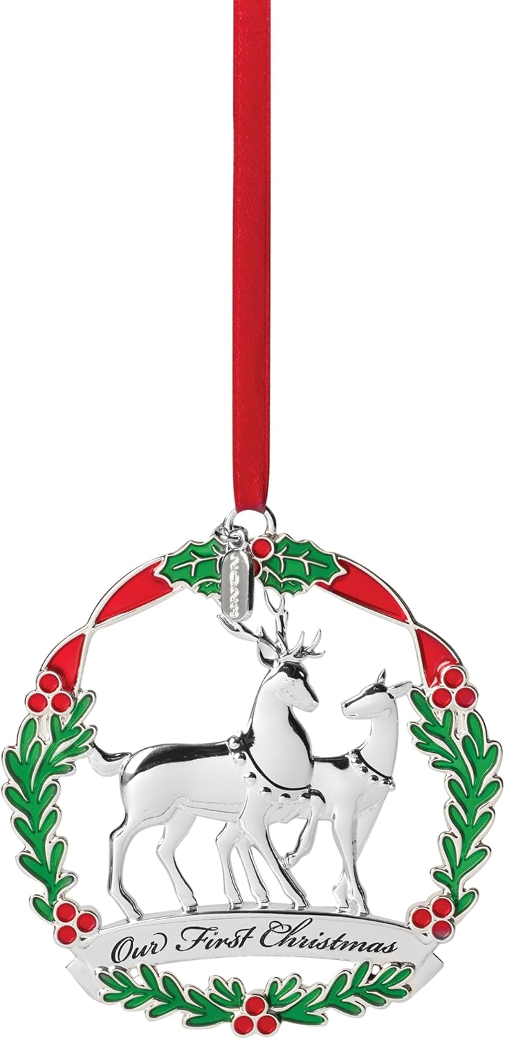 Lenox 894470 2023 Our 1st Christmas Tree Ornament, Deer