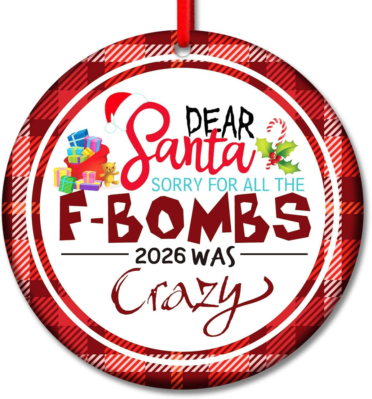 SICOHOME Funny Christmas Ornament 2026 - Funny Ornaments for Adults