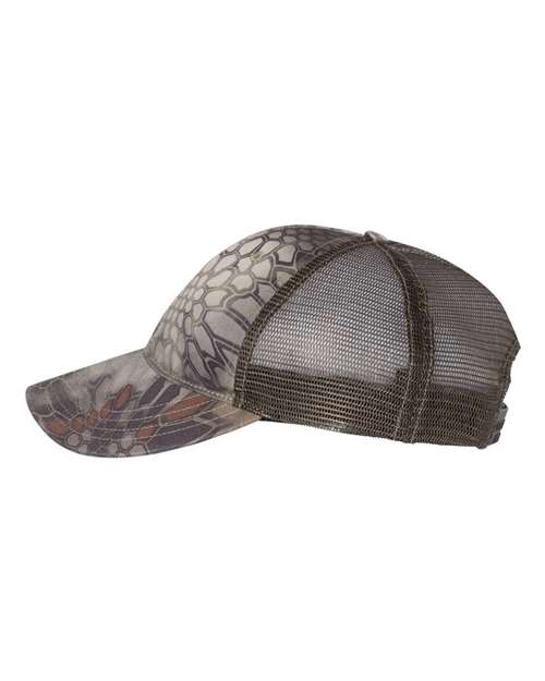 Garment Washed Printed Trucker Cap | USA Decoration