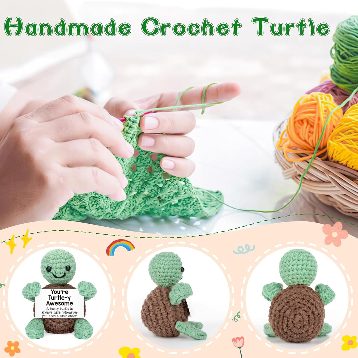 Mini Funny Turtle Christmas Birthday Gifts for Women Men Grandkids