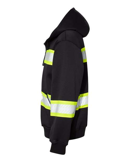 EV Series® Enhanced Visibility Full-Zip Hooded Sweatshirt | USA Decoration