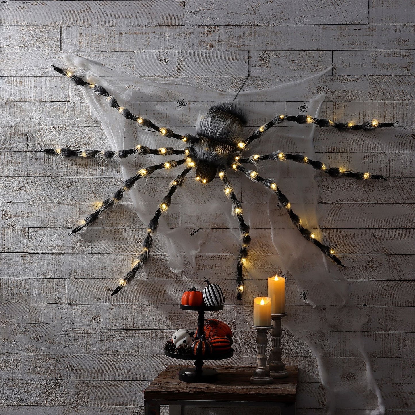 Member's Mark Oversized Pre-Lit Furry Spider | USA Decoration®