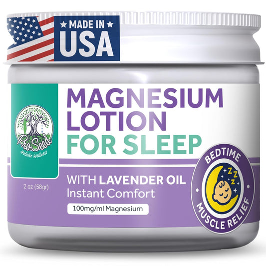 Organic Lavender Magnesium Lotion – Handmade Body Rub 2oz