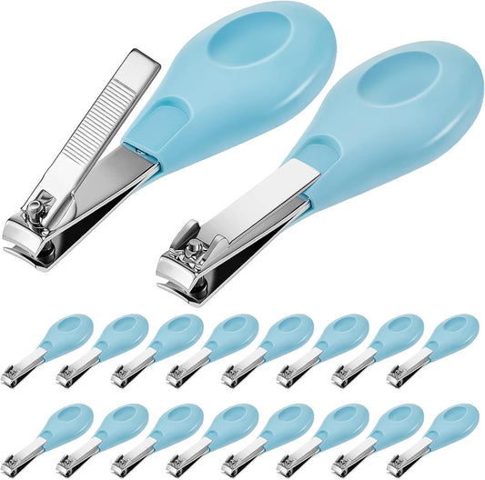 Baby Nail Clippers Bulk 20 Pcs Fold Up Stainless Steel Finger Trimmer for Newborns