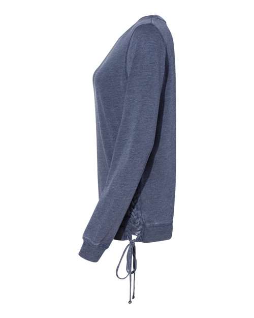 Women’s Enzyme-Washed Rally Lace-Up Sweatshirt | USA Decoration