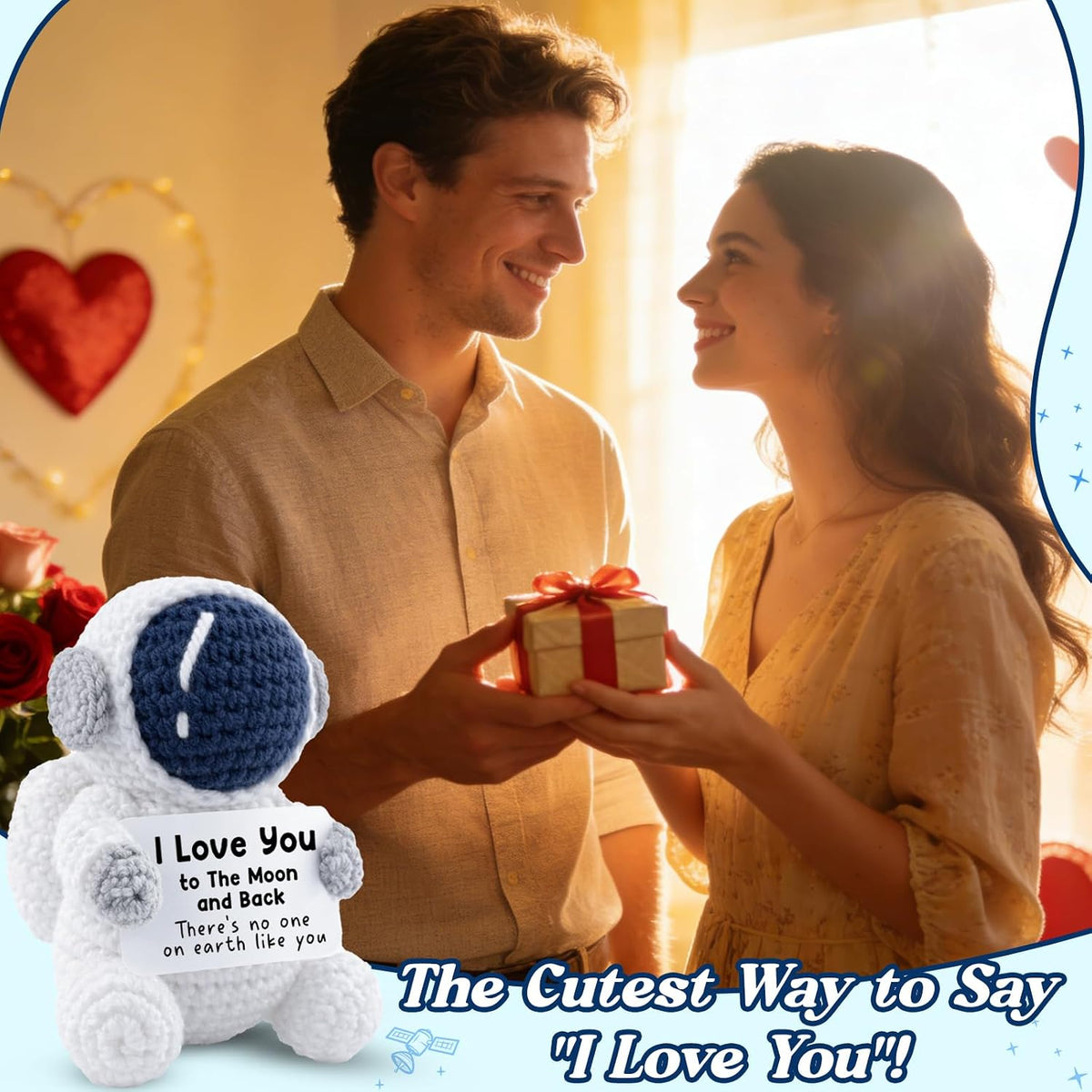 Gifts for Him Her Boyfriend Girlfriend Crochet Astronaut