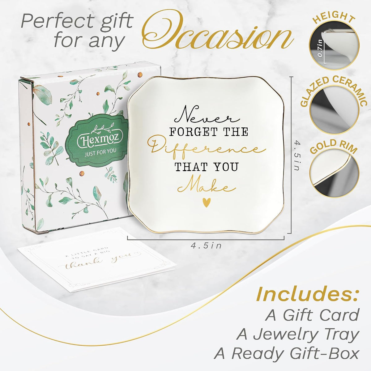 HEXMOZ Best Boss Gifts For Women - Female Lady Christmas Trinket Dish