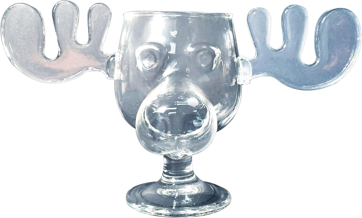 National Lampoonâ€™s Christmas Vacation Griswold Moose Mugs â€“ Holiday Drinkware Set, Movie Collectible Cups, Gag Gift, White Elephant for Adults Kids and Family - 8 oz glass