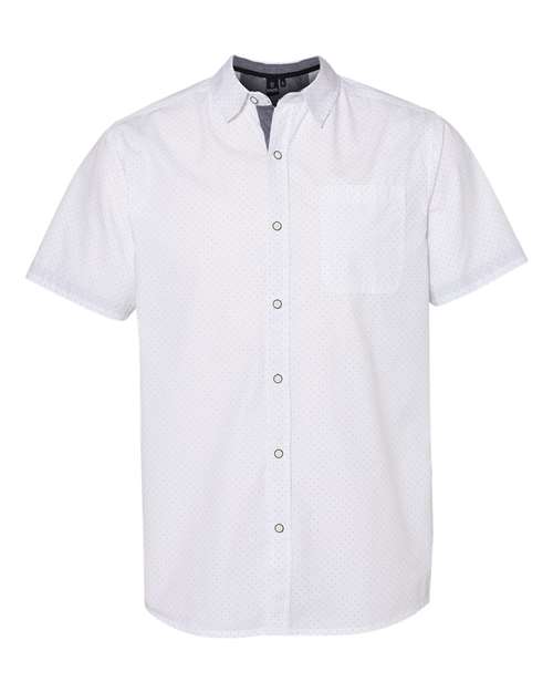 Peached Printed Poplin Short Sleeve Shirt | USA Decoration