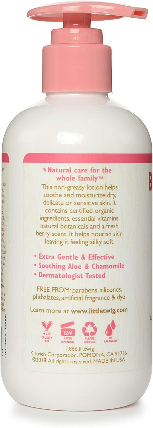 Little Twig Baby Lotion Natural Plant-Derived Berry Pomegranate, 8.5 fl oz