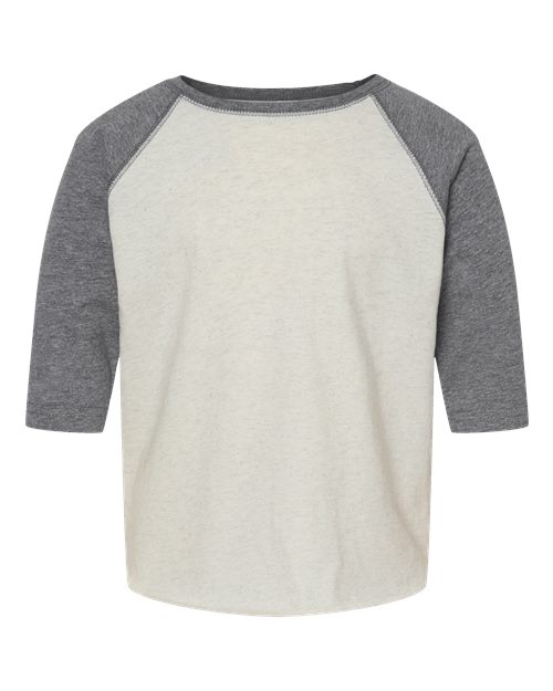 Toddler Baseball Fine Jersey Three-Quarter Sleeve Tee | USA Decoration