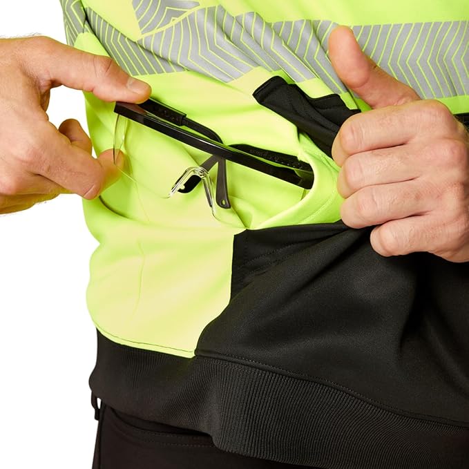 Hi-Visibility Color Blocked Pullover Hooded Fleece Sweatshirt - Tall Sizes | USA Decoration