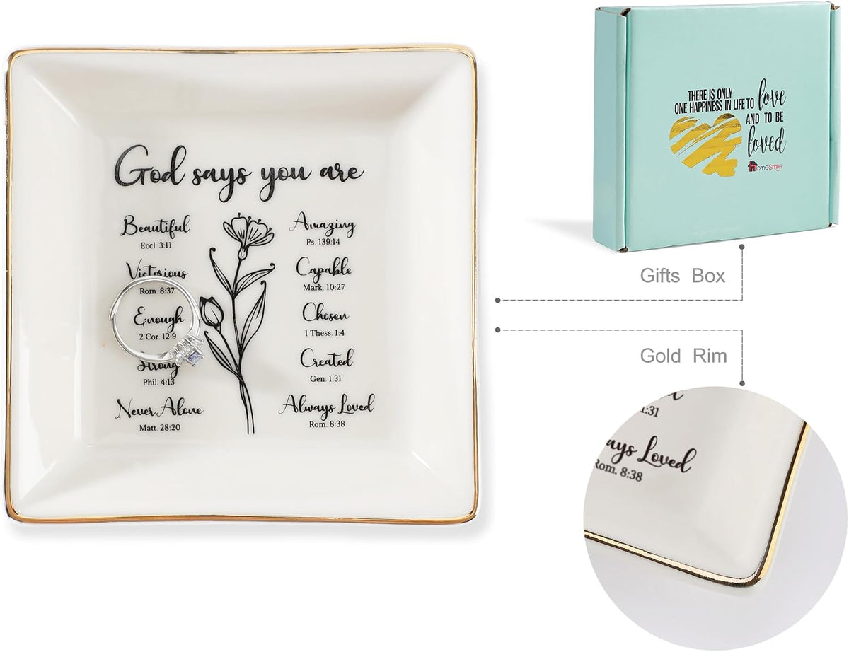 HOME SMILE Christian Gifts for Women Christmas Birthday,Inspirational Gifts for Friends, Religious Spiritual Gifts for Mom Girl Female Coworker Sister Christian