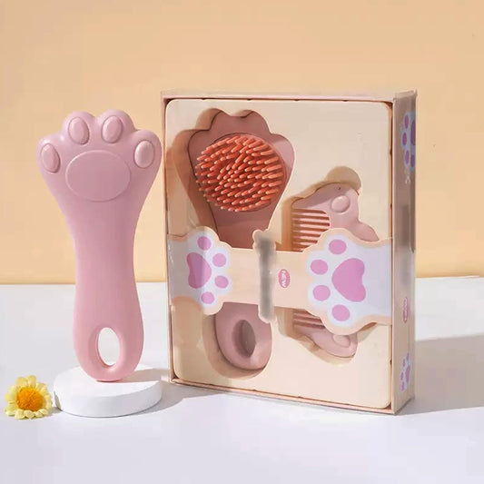 Baby Hair Brush and Comb Set Silicone Scalp Massager for Newborns and Toddlers