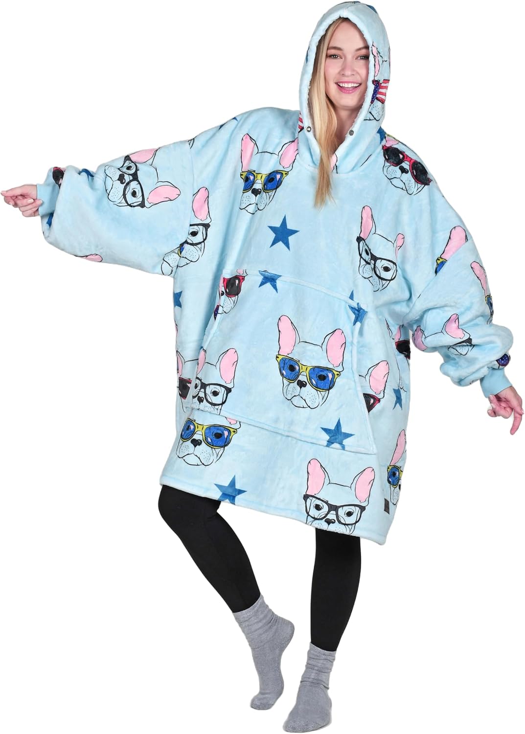Catalonia Oversized Sherpa Hoodie Blanket Wearable Sweatshirt for Adults
