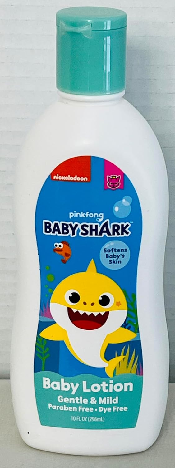 Baby Shark Gentle Baby Lotion 10 fl oz Paraben-Free & Dye-Free for Sensitive Skin
