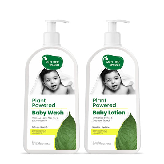 Mother Sparsh Natural Baby Lotion & Wash – 200ml Each